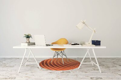 Podložka pod kancelářskou židli oranžové vlny