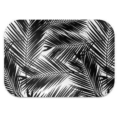 Podložka pod židli Černé palmové listy