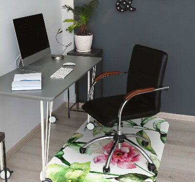 Podložka pod kancelářskou židli jarní květiny