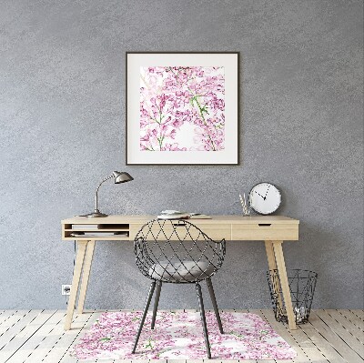 Ochranná podložka pod židli fialové květy