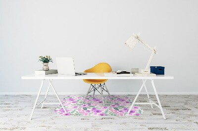 Podložka pod kancelářskou židli květinový vzor