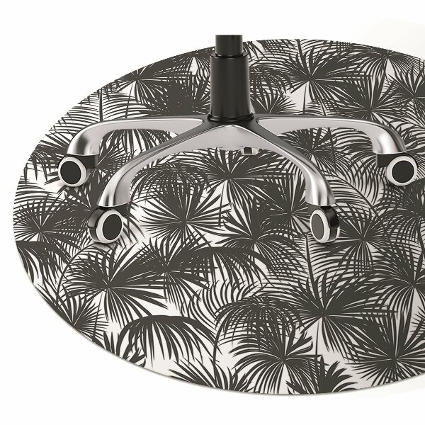 Podložka pod židli černá palm