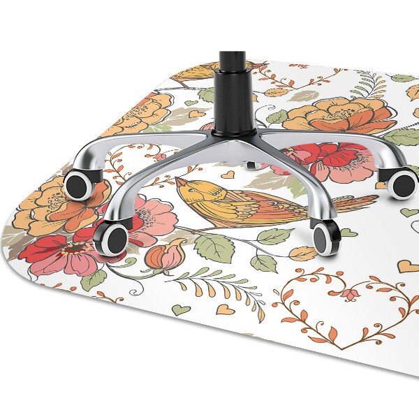 Ochranná podložka pod židli ornament ptáků