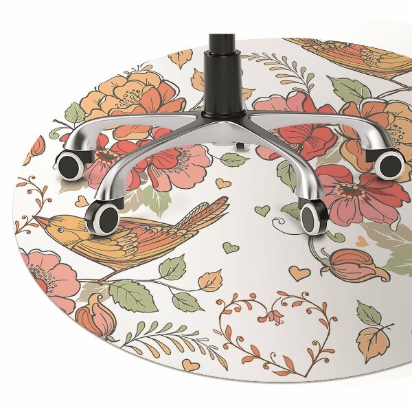 Ochranná podložka pod židli ornament ptáků