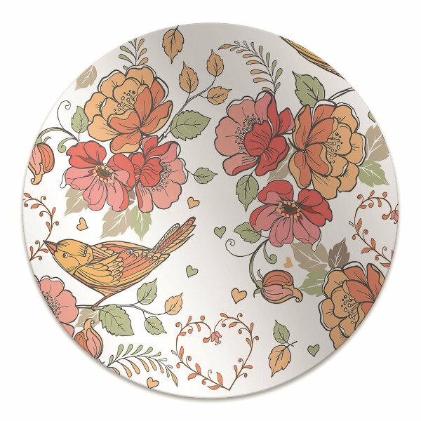Ochranná podložka pod židli ornament ptáků