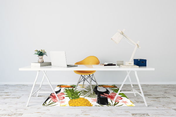 Ochranná podložka pod židli Tukan a ananas