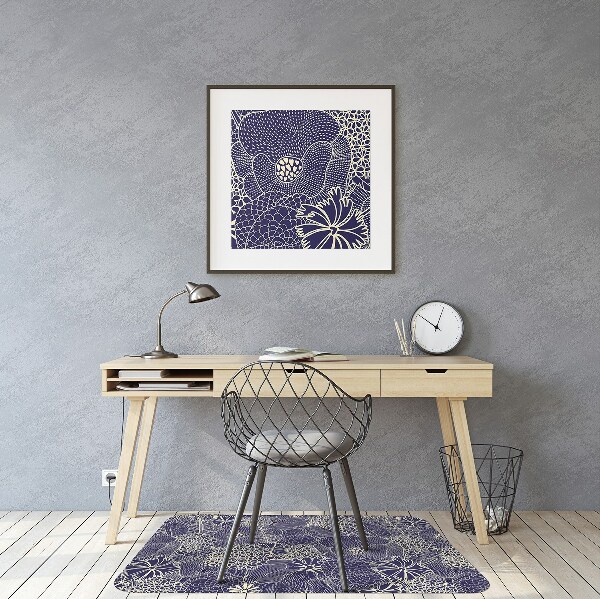 Ochranná podložka pod židli blue pattern