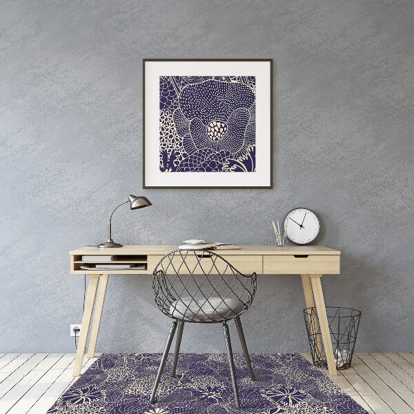 Ochranná podložka pod židli blue pattern