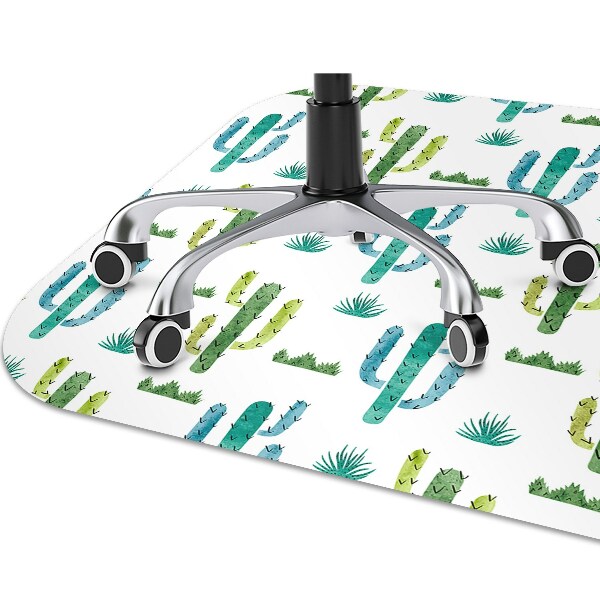 Ochranná podložka pod židli malované Cactus