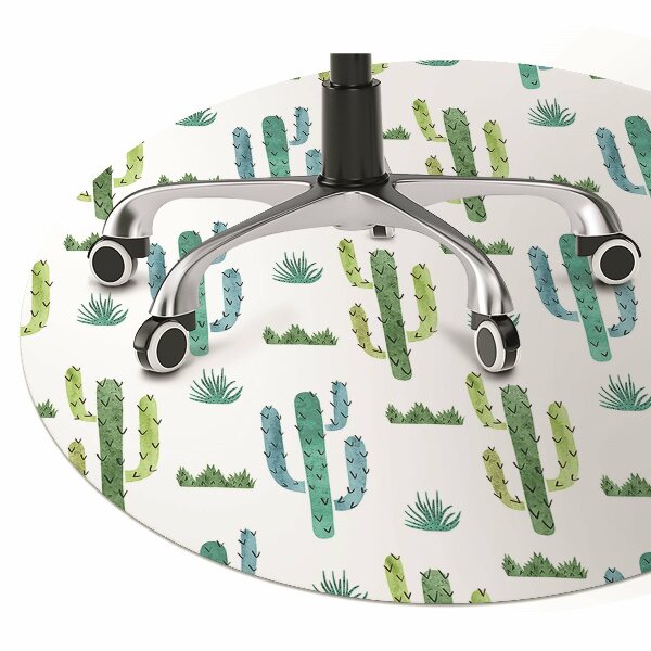 Ochranná podložka pod židli malované Cactus