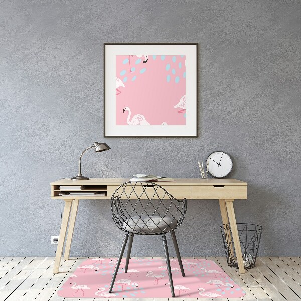 Podložka pod kolečkovou židli Flamingos