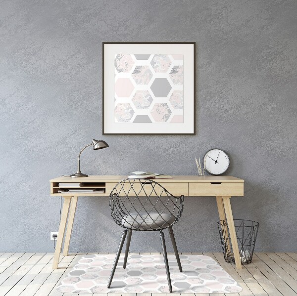 Ochranná podložka pod židli šestiúhelníky