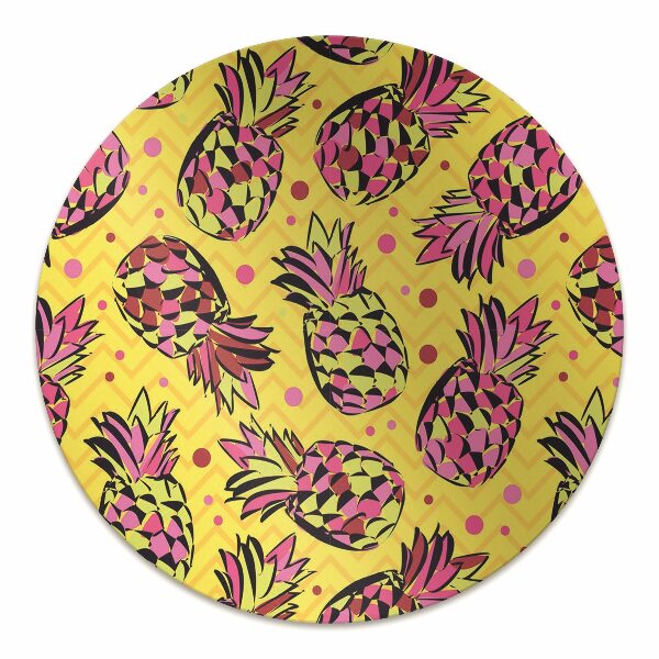 Ochranná podložka pod židli růžové ananas