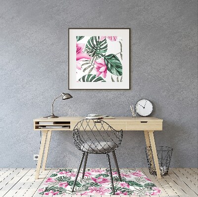 Podložka pod židli růžová zahrada