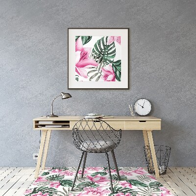 Podložka pod židli růžová zahrada