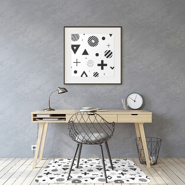Ochranná podložka pod židli geometrické vzory