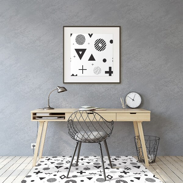 Ochranná podložka pod židli geometrické vzory