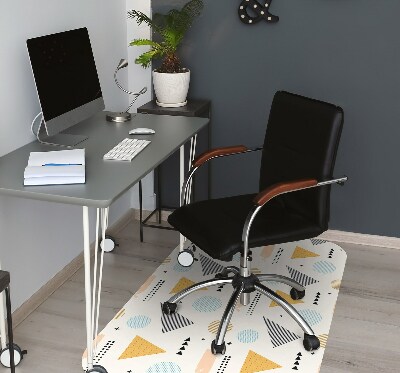 Podložka pod kancelářskou židli barevné tvary