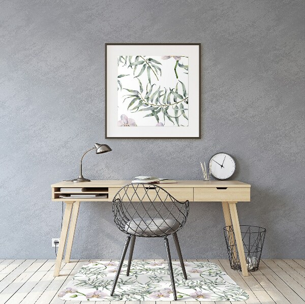 Podložka pod kolečkovou židli růžové orchideje