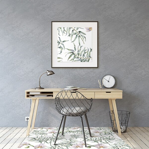 Podložka pod kolečkovou židli růžové orchideje