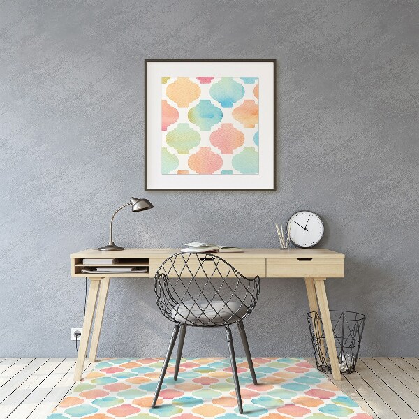 Podložka pod kancelářskou židli barevný vzor