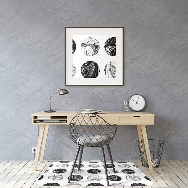 Podložka pod kancelářskou židli vzorovaná Moon