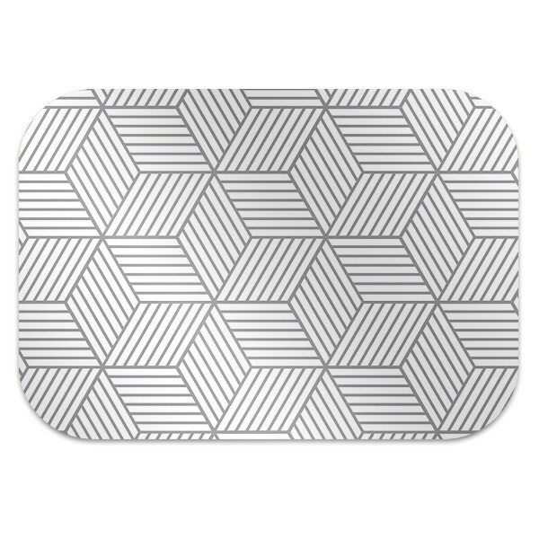 Podložka pod kolečkovou židli 3D šedá kostka