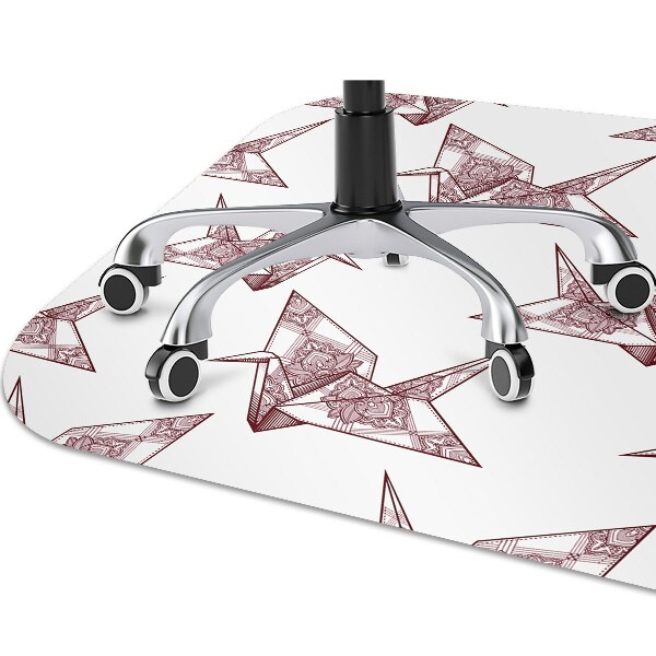 Podložka pod kancelářskou židli origami ptáci