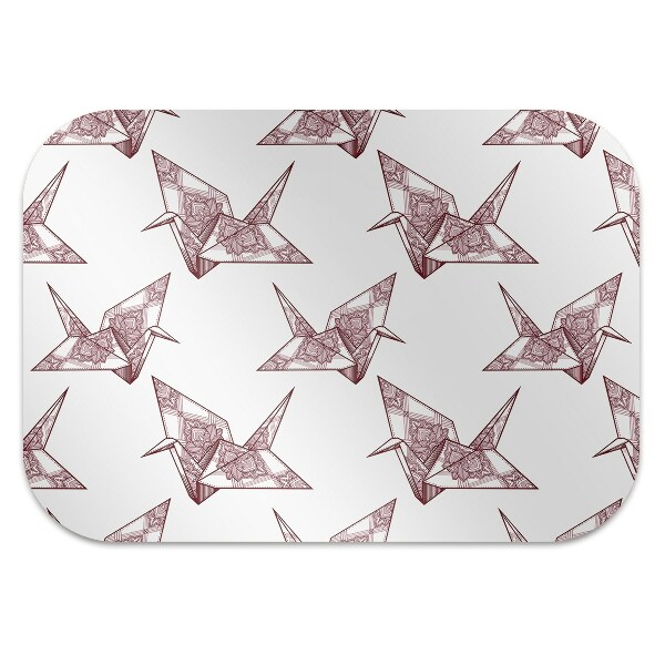 Podložka pod kancelářskou židli origami ptáci