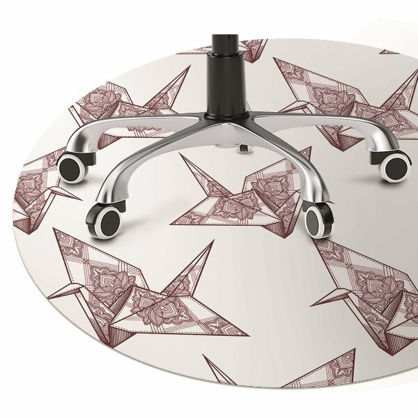 Podložka pod kancelářskou židli origami ptáci