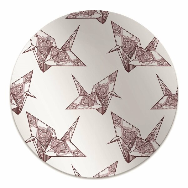 Podložka pod kancelářskou židli origami ptáci