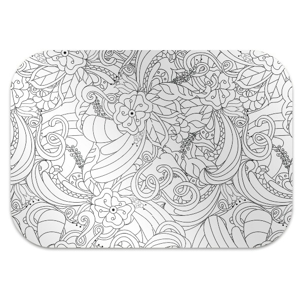Podložka pod kancelářskou židli doodle pattern
