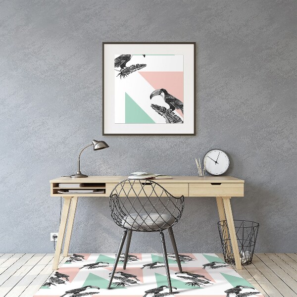 Ochranná podložka pod židli Toucan s trojúhelníky