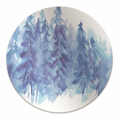 Podložka pod židli Akvarel zimní les