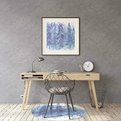 Podložka pod židli Akvarel zimní les