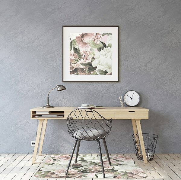 Ochranná podložka pod židli Vintage kytice růží