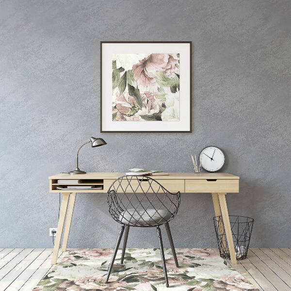 Ochranná podložka pod židli Vintage kytice růží