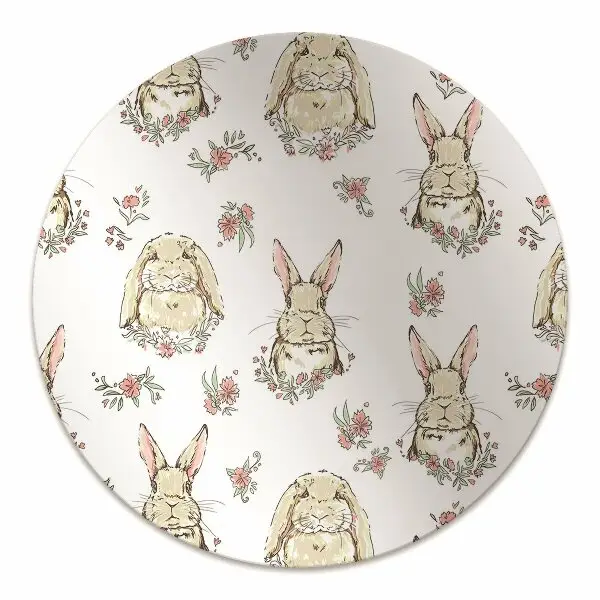 Podložka pod židli světle hnědé králíci