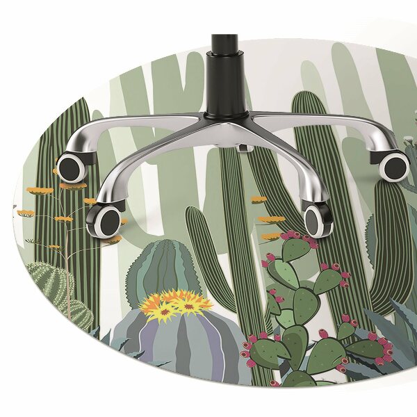 Ochranná podložka pod židli kvetoucí kaktusy