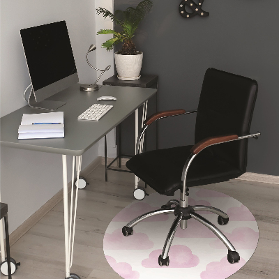 Podložka pod kancelářskou židli růžové obláčky