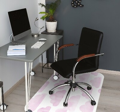 Podložka pod kancelářskou židli růžové obláčky