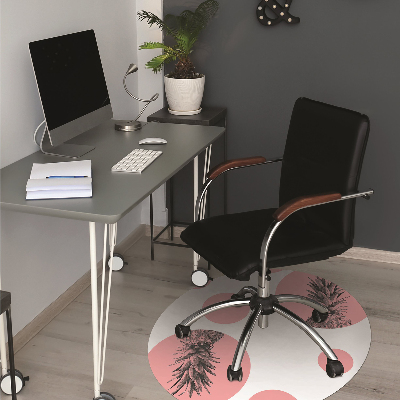 Podložka pod kancelářskou židli růžový ananas
