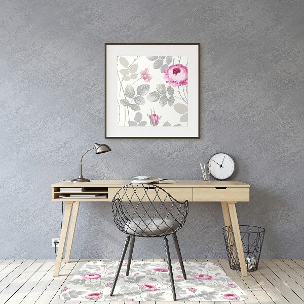 Ochranná podložka pod židli pastelové Roses