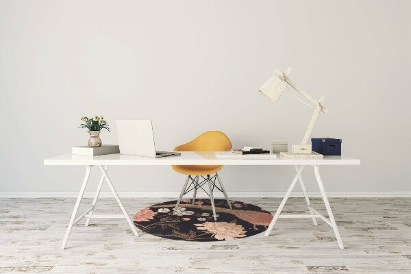 Podložka pod kancelářskou židli Pivoňka s ptákem