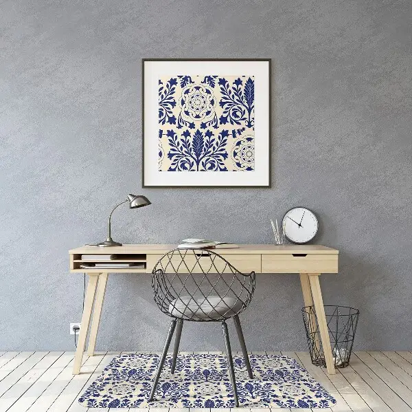 Ochranná podložka pod židli blue pattern