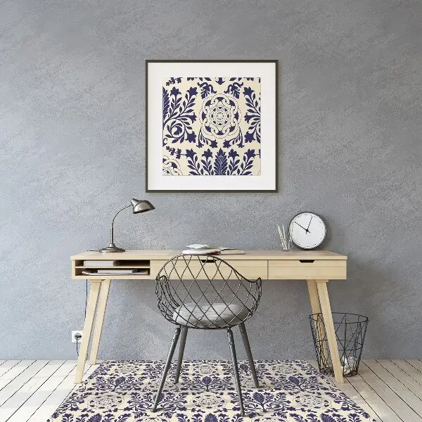Ochranná podložka pod židli blue pattern