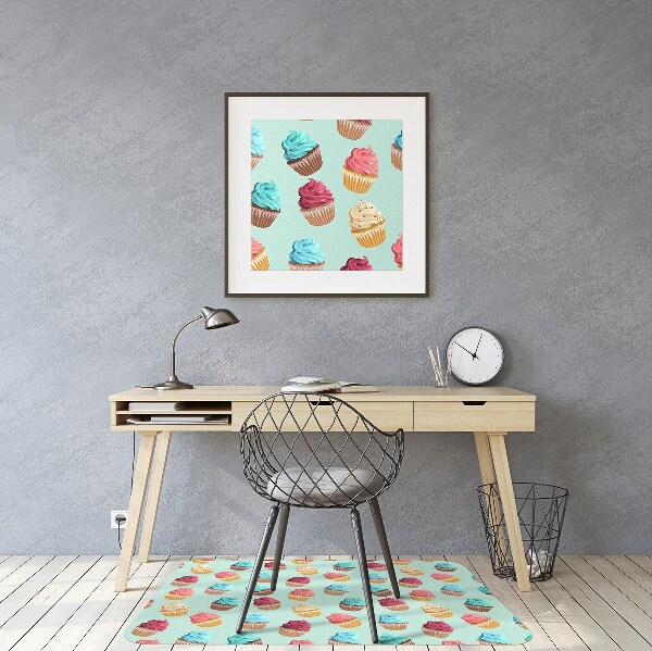 Podložka pod kancelářskou židli muffiny vdolky
