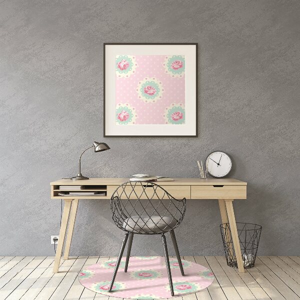 Podložka pod kancelářskou židli Růže a Dots