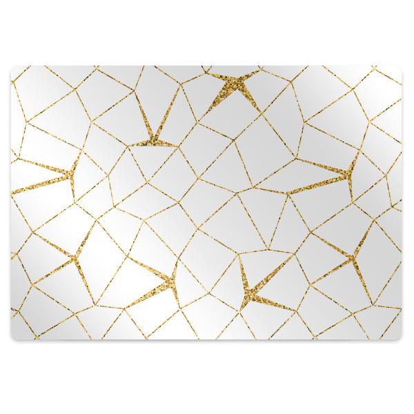 Podložka pod kancelářskou židli zlaté mozaiky