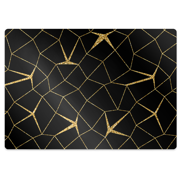 Ochranná podložka pod židli Mosaic zlato a černé